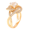 Каблучка Xuping Позолота 18K «Декоративна квітка з цирконієм» фото №2 Каблучка Xuping Позолота 18K «Декоративна квітка з цирконієм» фото №2