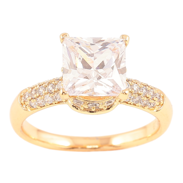 Каблучка Xuping Позолота 18K «Фіаніт з інкрустацією цирконієм» фото №15