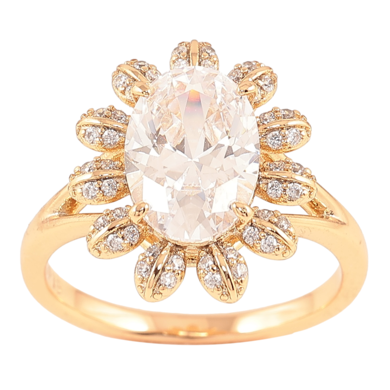 Каблучка Xuping Позолота 18K «Квітка з фіанітом» фото №20 Каблучка Xuping Позолота 18K «Квітка з фіанітом» фото №20