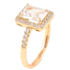 Каблучка Xuping Позолота 18K «Фіаніт в обрамленні цирконію» фото №2 Каблучка Xuping Позолота 18K «Фіаніт в обрамленні цирконію» фото №2