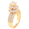 Каблучка Xuping Позолота 18K «Інкрустація цирконієм з високим куполом з кристалів» фото №2