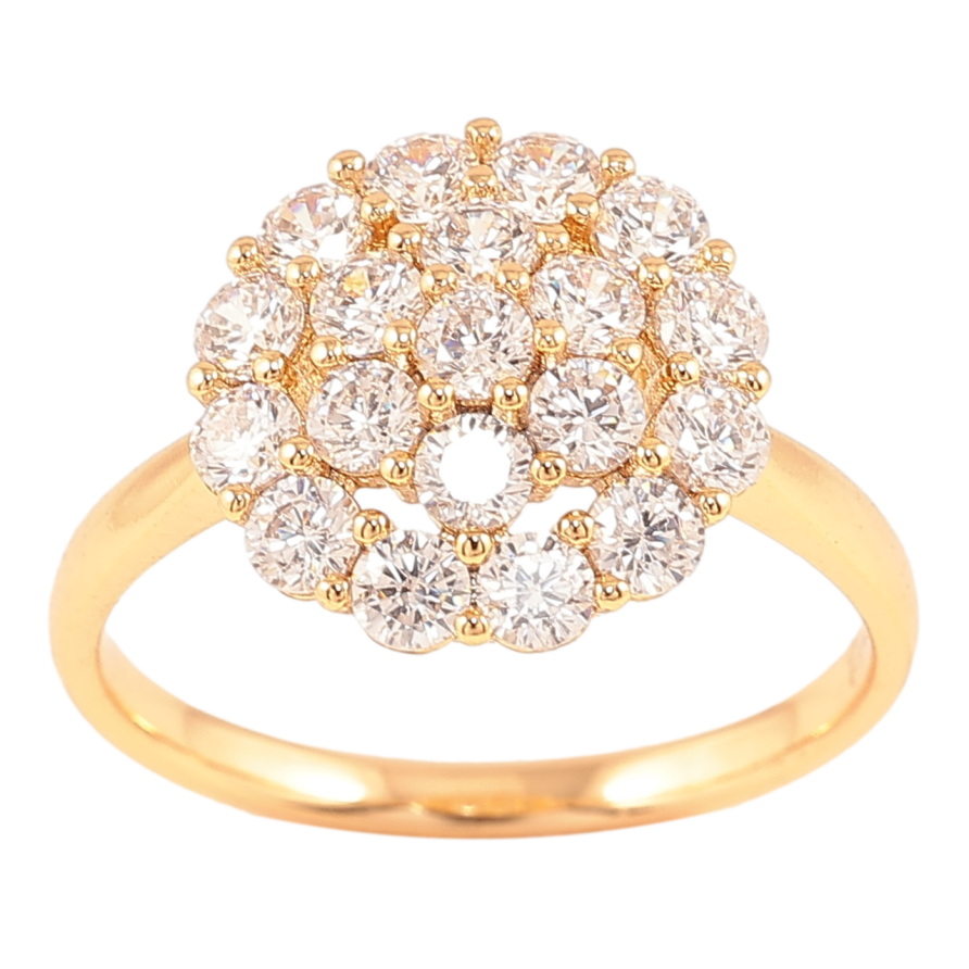 Каблучка Xuping Позолота 18K «Інкрустація цирконієм» фото №1 Каблучка Xuping Позолота 18K «Інкрустація цирконієм» фото №1
