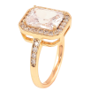 Каблучка Xuping Позолота 18K «Фіаніт в обрамленні цирконію» фото №2 Каблучка Xuping Позолота 18K «Фіаніт в обрамленні цирконію» фото №2