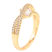 Кольцо Xuping Позолота 18K Дорожки циркония с фианитом фото №2