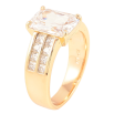 Кольцо Xuping Позолота 18K Фианит на дорожках циркония фото №2 Кольцо Xuping Позолота 18K Фианит на дорожках циркония фото №2