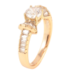 Каблучка Xuping Позолота 18K «Кришталевий бант» фото №2 Каблучка Xuping Позолота 18K «Кришталевий бант» фото №2
