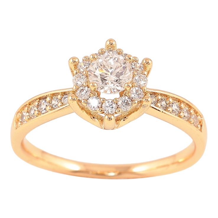 Каблучка Xuping Позолота 18K «Іскристість фото №15 Каблучка Xuping Позолота 18K «Іскристість фото №15