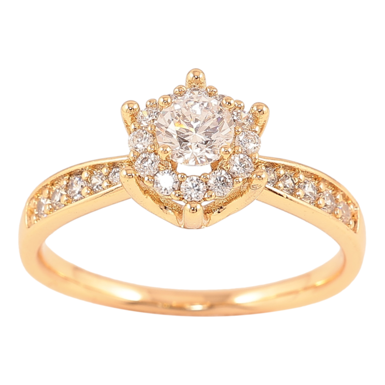 Каблучка Xuping Позолота 18K «Іскристість фото №1 Каблучка Xuping Позолота 18K «Іскристість фото №1