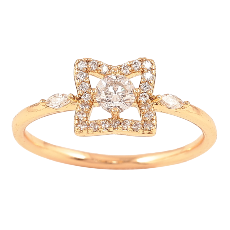 Каблучка Xuping Позолота 18K «Візерунок з цирконієм» фото №17 Каблучка Xuping Позолота 18K «Візерунок з цирконієм» фото №17