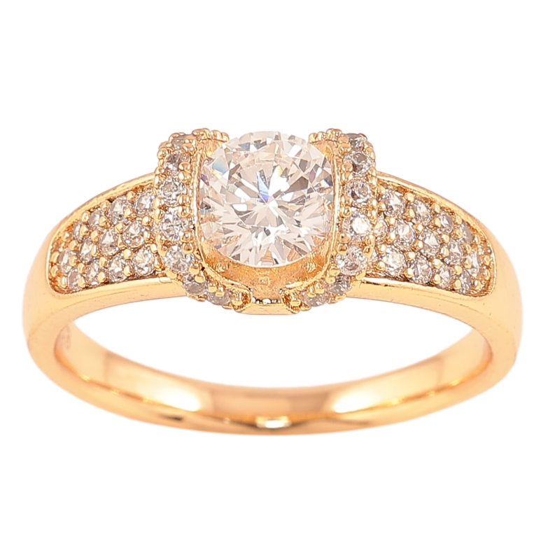 Каблучка Xuping Позолота 18K «Фіаніт в оправі з цирконієм» фото №18 Каблучка Xuping Позолота 18K «Фіаніт в оправі з цирконієм» фото №18