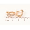 Серьги Xuping Позолота 18K английский замок Ромбовый узор с инкрустацией цирконием фото №2