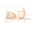 Серьги Xuping Позолота 18K английский замок Узор из дорожек циркония фото №2