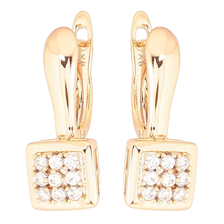 Серьги Xuping Позолота 18K английский замок Узор с инкрустацией цирконием фото №15 Серьги Xuping Позолота 18K английский замок Узор с инкрустацией цирконием фото №15
