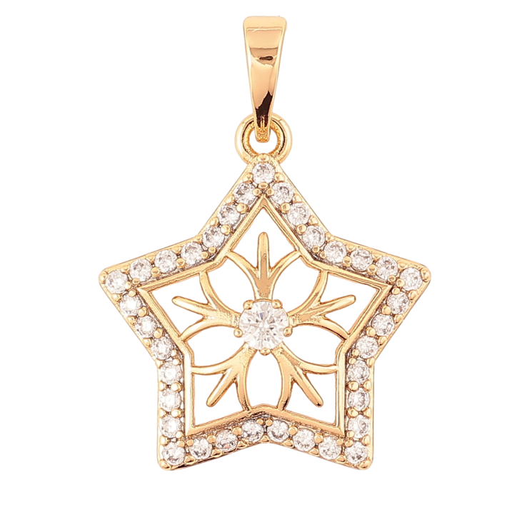 Кулон Xuping Позолота 18K «Зірочка з цирконієм» для ланцюжка до 6мм фото №14 Кулон Xuping Позолота 18K «Зірочка з цирконієм» для ланцюжка до 6мм фото №14