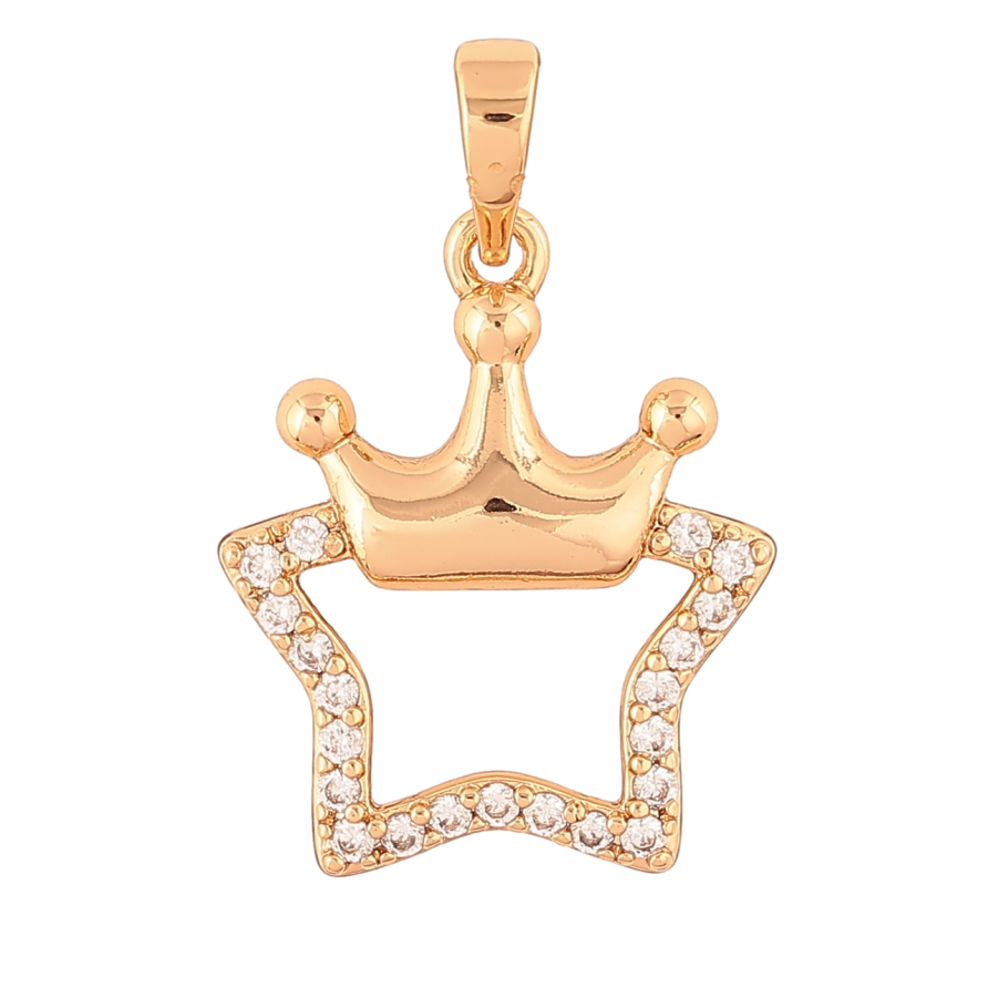 Кулон Xuping Позолота 18K «Сердечко з короною» для ланцюжка до 6мм фото №1