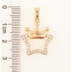 Кулон Xuping Позолота 18K «Сердечко з короною» для ланцюжка до 6мм фото №2