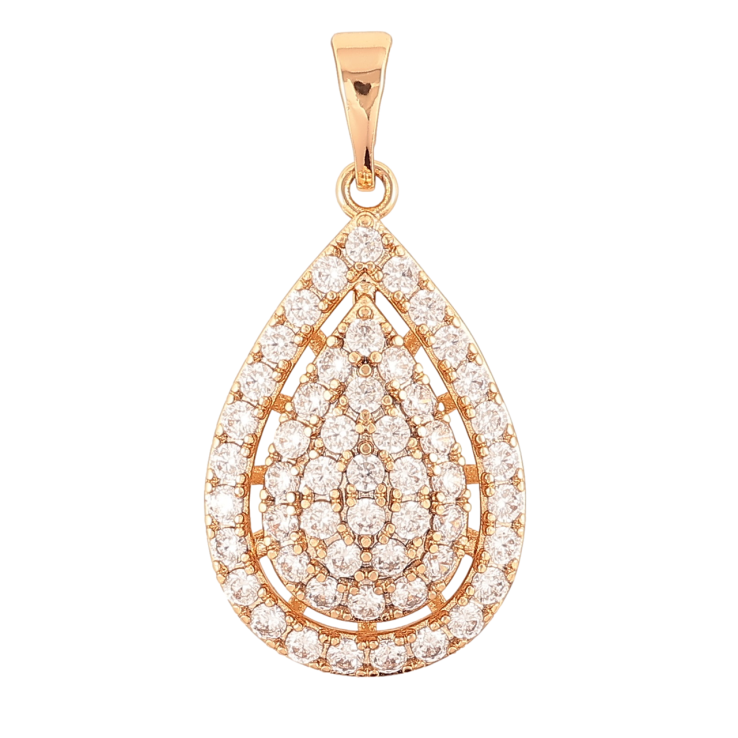 Кулон Xuping Позолота 18K «Крапля з інкрустацією цирконієм» для ланцюжка до 6мм фото №12 Кулон Xuping Позолота 18K «Крапля з інкрустацією цирконієм» для ланцюжка до 6мм фото №12