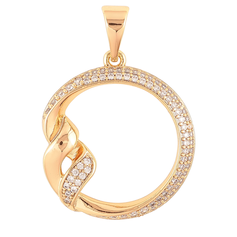 Кулон Xuping Позолота 18K «Декоративне кільце з інкрустацією цирконієм» для ланцюжка до 7мм фото №9