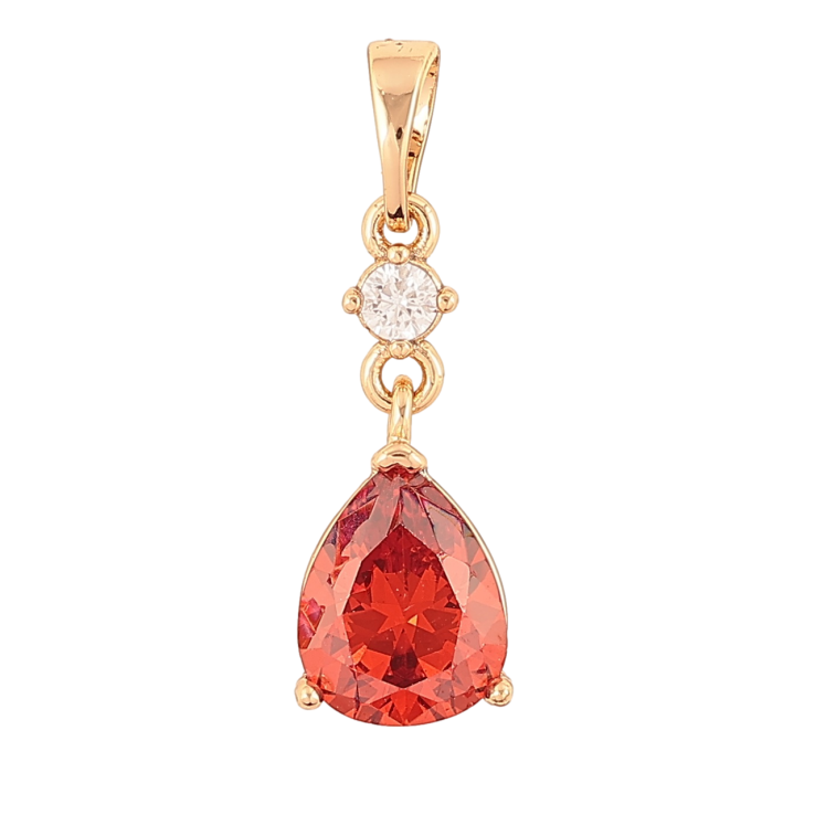 Кулон Xuping Позолота 18K «Червона кришталева крапля» для ланцюжка до 5мм фото №20 Кулон Xuping Позолота 18K «Червона кришталева крапля» для ланцюжка до 5мм фото №20