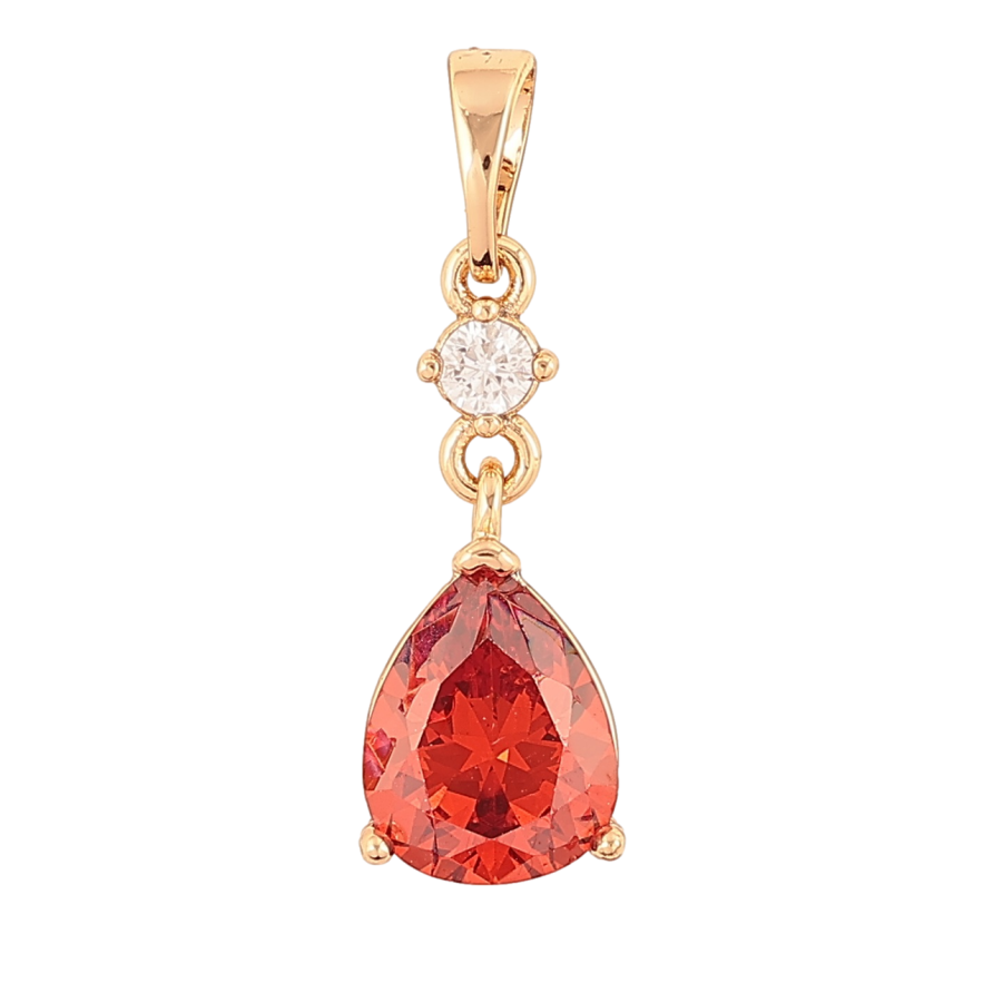 Кулон Xuping Позолота 18K «Червона кришталева крапля» для ланцюжка до 5мм фото №1