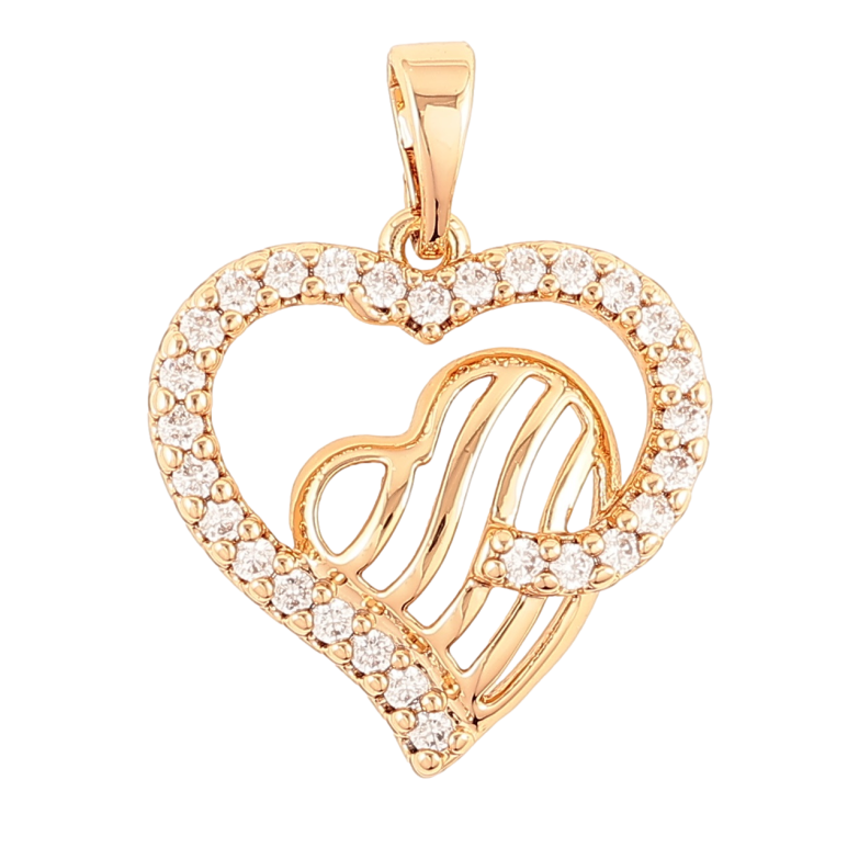Кулон Xuping Позолота 18K «Сердечка з цирконієм» для ланцюжка до 5мм фото №16 Кулон Xuping Позолота 18K «Сердечка з цирконієм» для ланцюжка до 5мм фото №16