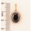 Кулон Xuping Позолота 18K Черный фианит в обрамлении циркония для цепочки до 6мм фото №2 Кулон Xuping Позолота 18K Черный фианит в обрамлении циркония для цепочки до 6мм фото №2