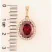 Кулон Xuping Позолота 18K «Червоний фіаніт в обрамленні цирконію» для ланцюжка до 6мм фото №2 Кулон Xuping Позолота 18K «Червоний фіаніт в обрамленні цирконію» для ланцюжка до 6мм фото №2