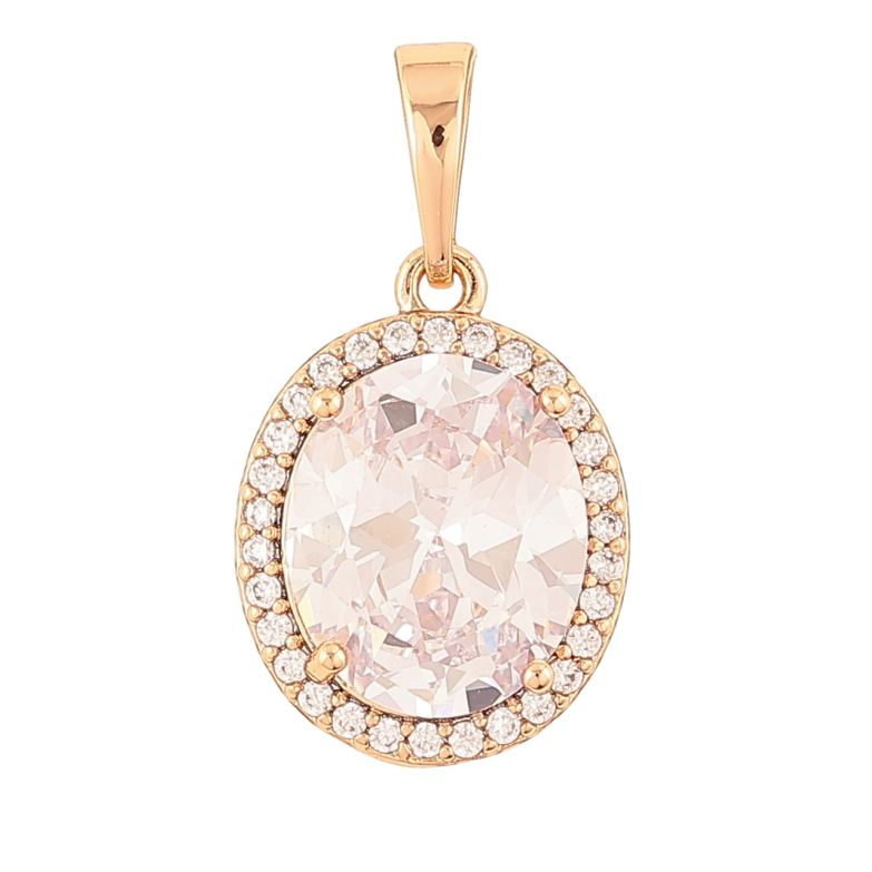 Кулон Xuping Позолота 18K «Фіаніт в обрамленні цирконію» для ланцюжка до 6мм фото №13 Кулон Xuping Позолота 18K «Фіаніт в обрамленні цирконію» для ланцюжка до 6мм фото №13