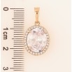 Кулон Xuping Позолота 18K «Фіаніт в обрамленні цирконію» для ланцюжка до 6мм фото №2 Кулон Xuping Позолота 18K «Фіаніт в обрамленні цирконію» для ланцюжка до 6мм фото №2
