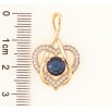 Кулон Xuping Позолота 18K «Сердечко з синім фіанітом і цирконієм» для ланцюжка до 4мм фото №2 Кулон Xuping Позолота 18K «Сердечко з синім фіанітом і цирконієм» для ланцюжка до 4мм фото №2