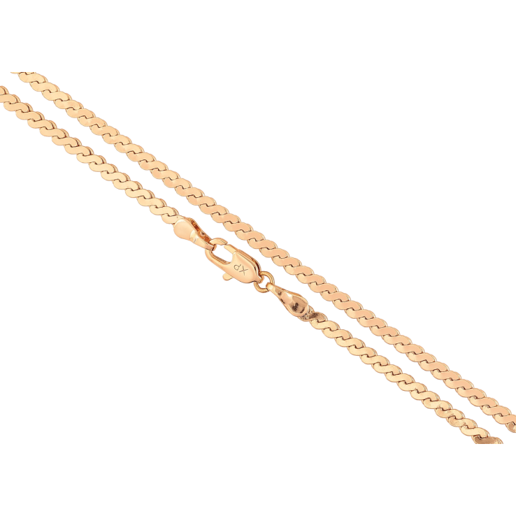 Цепочка Xuping Позолота 18K Плетение Серпантин длинна 50см х 2.5мм фото №7 Цепочка Xuping Позолота 18K Плетение Серпантин длинна 50см х 2.5мм фото №7