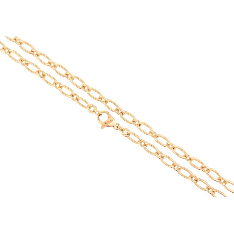 Ланцюжок Xuping Позолота 18K «Плетіння Якірне фантазійне» довжина 45см х 4мм фото №1 Ланцюжок Xuping Позолота 18K «Плетіння Якірне фантазійне» довжина 45см х 4мм фото №1