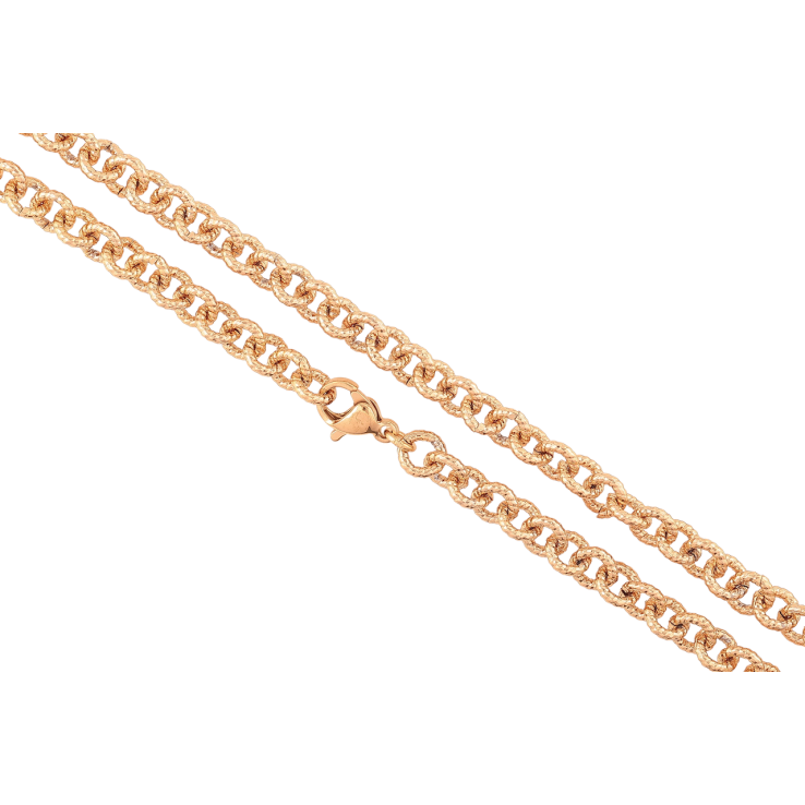 Ланцюжок Xuping Позолота 18K «Плетіння Якірне з візерунком» довжина 45см х 5мм фото №3 Ланцюжок Xuping Позолота 18K «Плетіння Якірне з візерунком» довжина 45см х 5мм фото №3