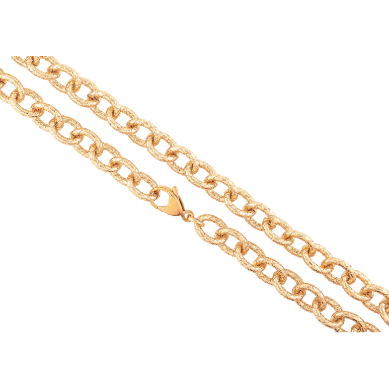 Ланцюжок Xuping Позолота 18K «Плетіння Якірне з візерунком» довжина 50см х 8мм фото №10 Ланцюжок Xuping Позолота 18K «Плетіння Якірне з візерунком» довжина 50см х 8мм фото №10