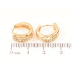 Серьги Xuping Позолота 18K колечки Узор с дорожкой циркония фото №2 Серьги Xuping Позолота 18K колечки Узор с дорожкой циркония фото №2
