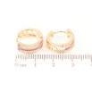 Сережки Xuping Позолота 18K колечка «Доріжки цирконію з бузковою емаллю» фото №2