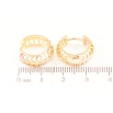 Серьги Xuping Позолота 18K колечки Резной узор с покраской эмалью фото №2 Серьги Xuping Позолота 18K колечки Резной узор с покраской эмалью фото №2