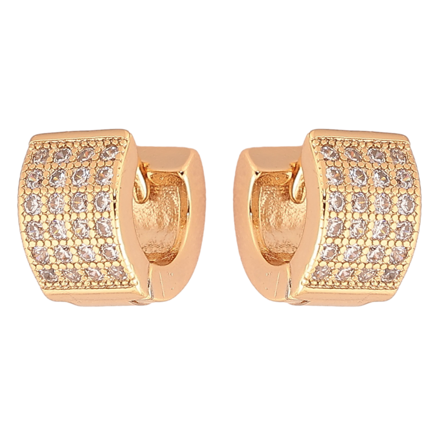 Серьги Xuping Позолота 18K колечки Инкрустация цирконием фото №1 Серьги Xuping Позолота 18K колечки Инкрустация цирконием фото №1