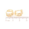 Серьги Xuping Позолота 18K колечки Узор цепочка с кристаллами фото №2 Серьги Xuping Позолота 18K колечки Узор цепочка с кристаллами фото №2