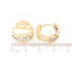 Серьги Xuping Позолота 18K колечки Узор с синими фианитами фото №2 Серьги Xuping Позолота 18K колечки Узор с синими фианитами фото №2