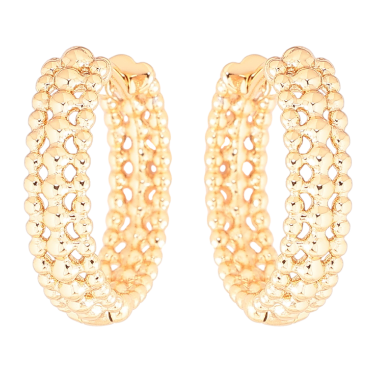Серьги Xuping Позолота 18K колечки Декоративный узор фото №13 Серьги Xuping Позолота 18K колечки Декоративный узор фото №13