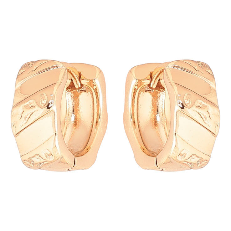 Серьги Xuping Позолота 18K колечки Декоративный узор фото №14 Серьги Xuping Позолота 18K колечки Декоративный узор фото №14