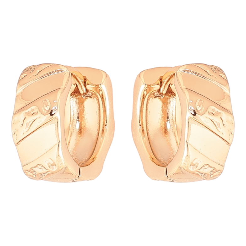 Серьги Xuping Позолота 18K колечки Декоративный узор фото №2