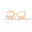 Серьги Xuping Позолота 18K колечки Узор с инкрустацией цирконием фото №2 Серьги Xuping Позолота 18K колечки Узор с инкрустацией цирконием фото №2