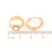 Серьги Xuping Позолота 18K колечки Узор цепочка с радужным фианитом и цирконием фото №2 Серьги Xuping Позолота 18K колечки Узор цепочка с радужным фианитом и цирконием фото №2