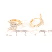 Серьги Xuping Позолота 18K колечки Бабочки с инкрустацией цирконием и жемчужинами фото №2