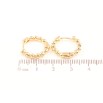 Серьги Xuping Позолота 18K колечки Узор из шариков фото №2