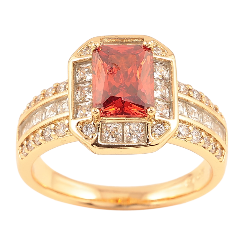 Каблучка Xuping Позолота 18K «Червоний фіаніт в обрамленні цирконію» фото №14 Каблучка Xuping Позолота 18K «Червоний фіаніт в обрамленні цирконію» фото №14
