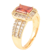 Кольцо Xuping Позолота 18K Красный фианит в обрамлении циркония фото №2 Кольцо Xuping Позолота 18K Красный фианит в обрамлении циркония фото №2