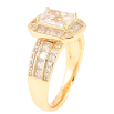 Каблучка Xuping Позолота 18K «Фіаніт в обрамленні цирконію» фото №2